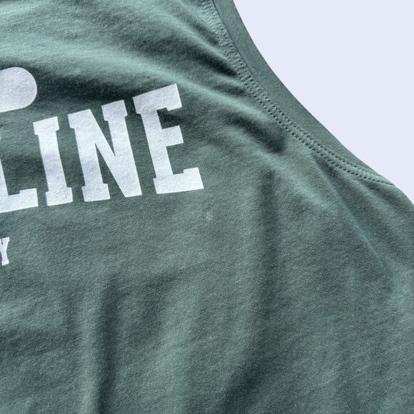 CRZ YOGA Pima Cotton Cropped Muscle Tank Green Graphic S - Picture 5 of 6